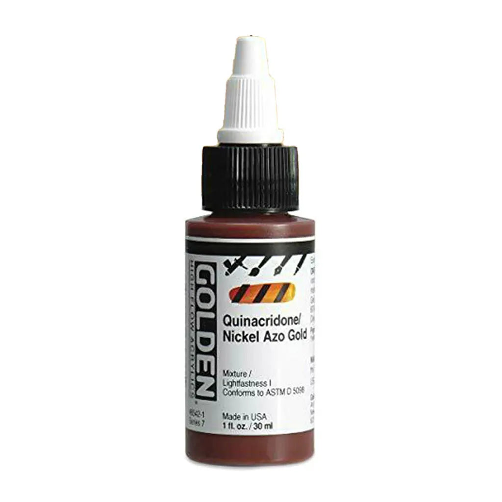 Golden High Flow Acrylic Paint 1oz Quinacridone/Nickel AzoGold S7