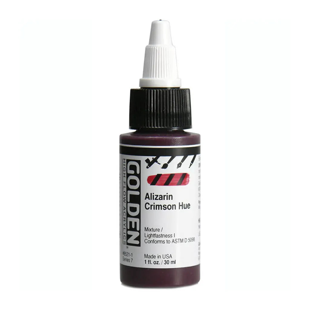 Golden High Flow Acrylic Paint 1oz Alizarin Crimson Hue S7