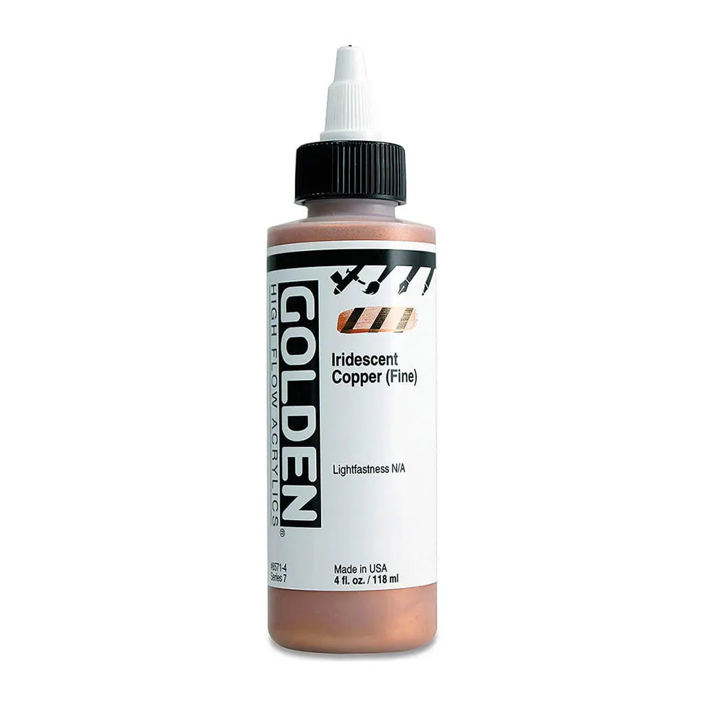 Golden High Flow Acrylic Paint 4oz Iridescent Copper (Fine) S7