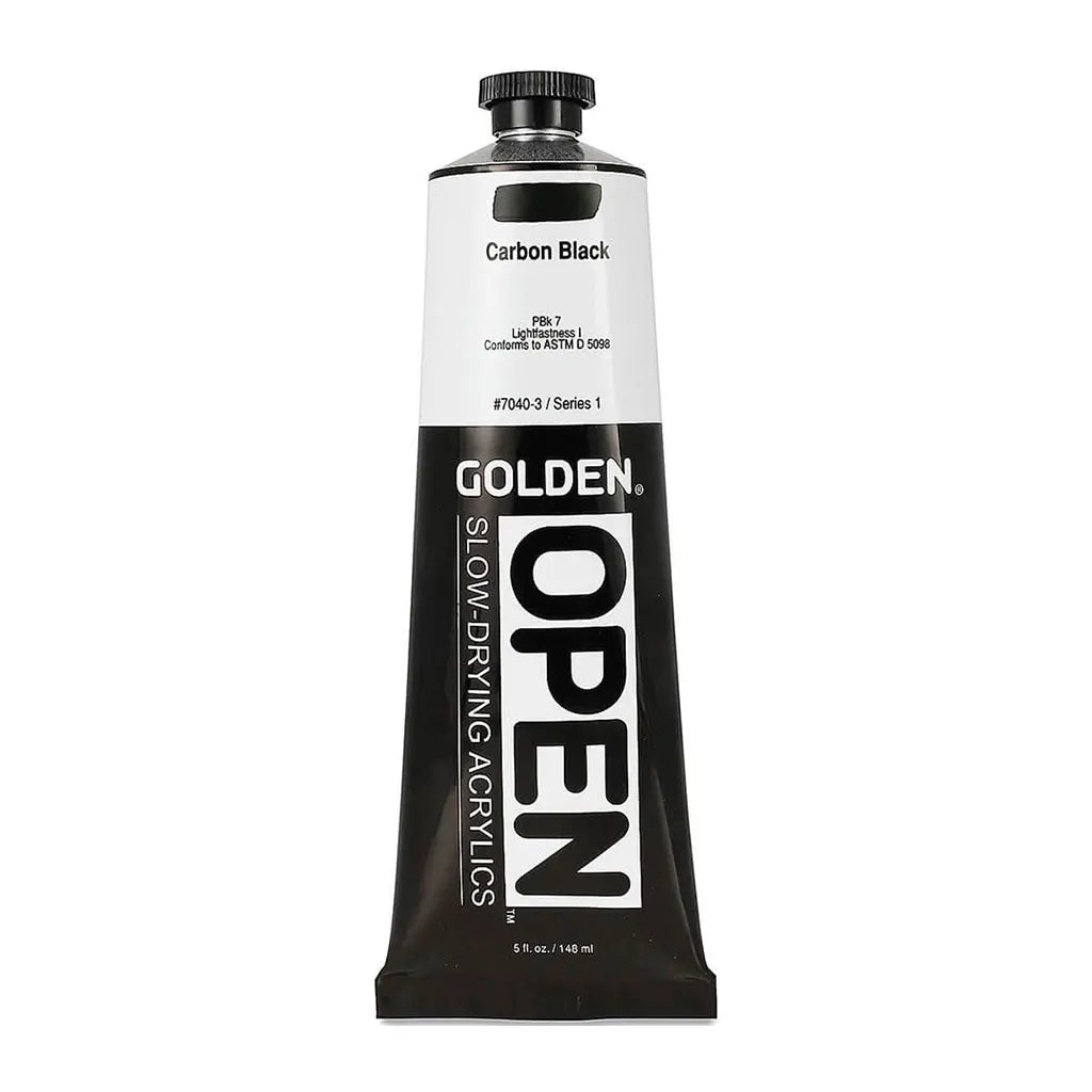 Golden OPEN Slow-Drying Acrylic Paint 5oz Carbon Black S1