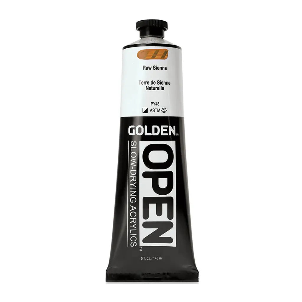 Golden OPEN Slow-Drying Acrylic Paint 5oz Raw Sienna S1
