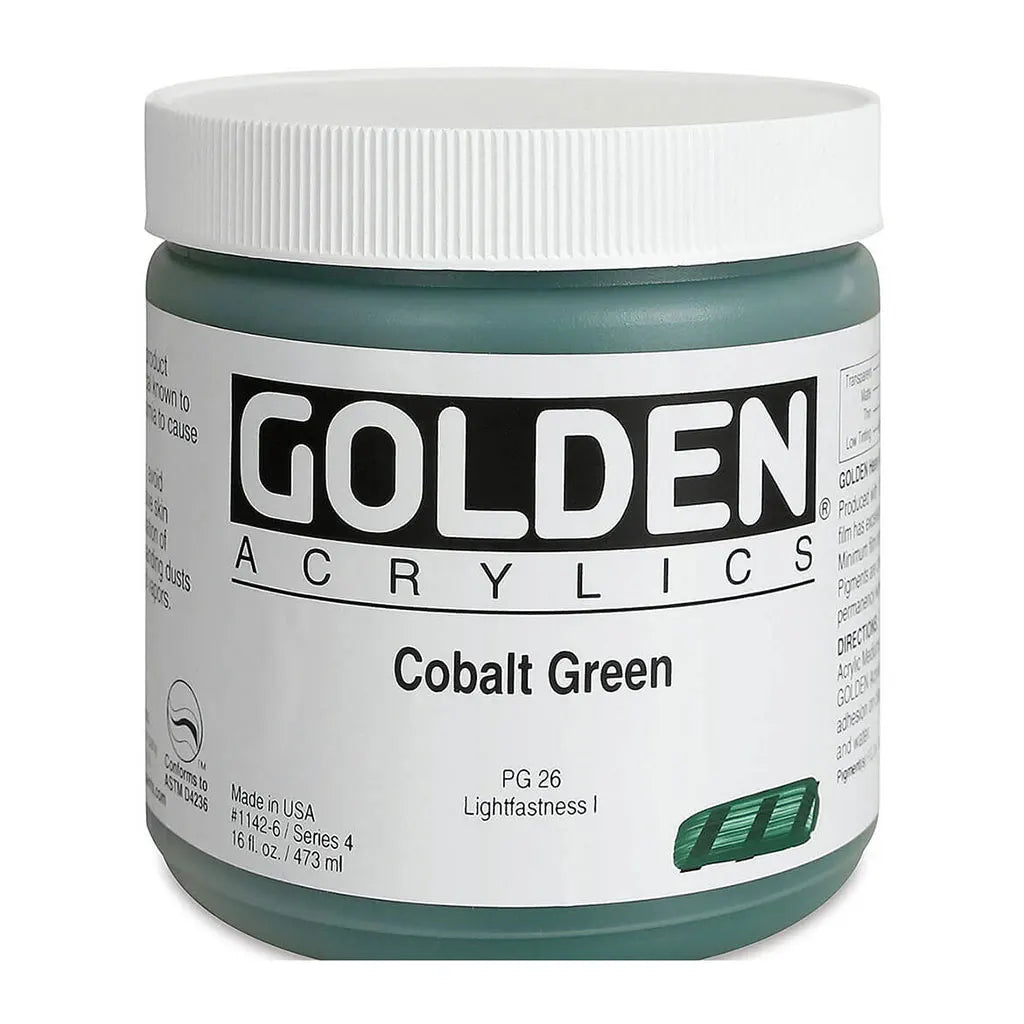 Golden Heavy Body Acrylic 16oz Cobalt Green S4