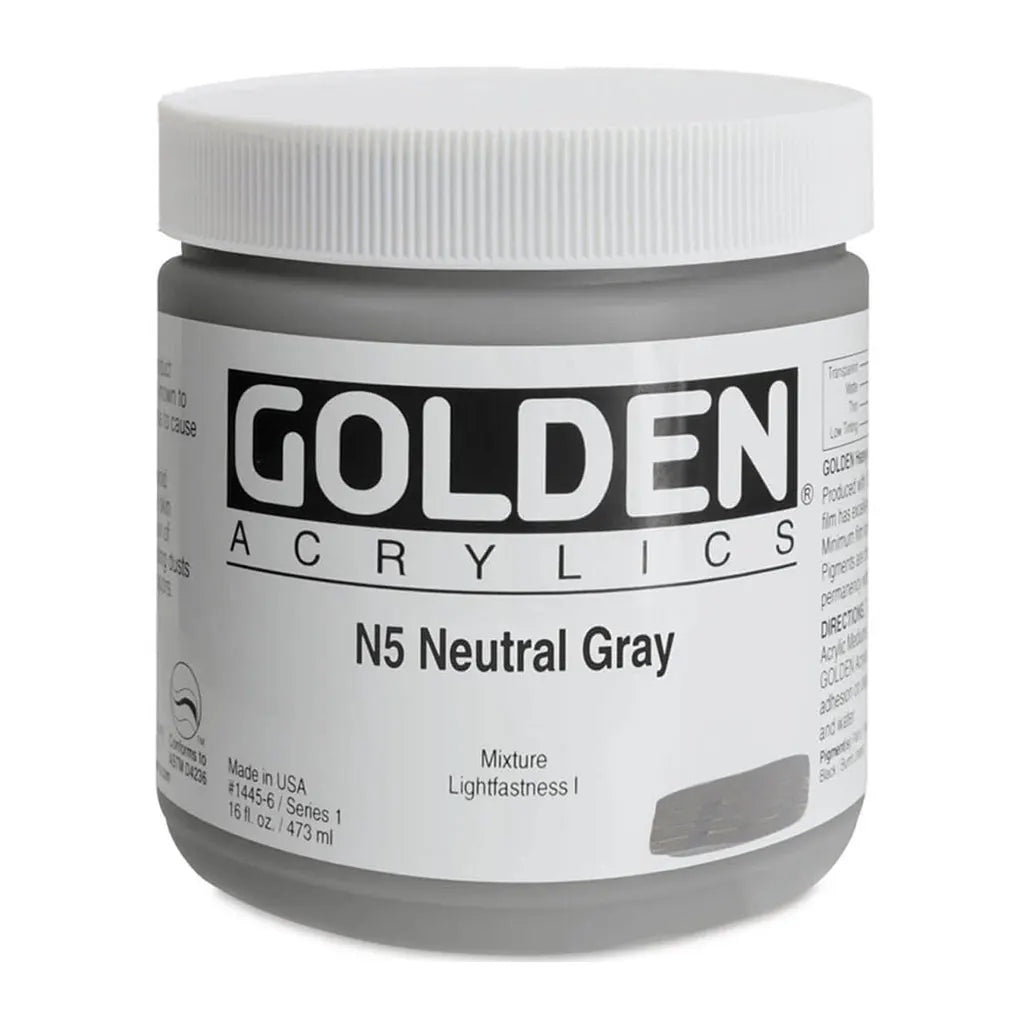 Golden Heavy Body Acrylic 16oz Neutral gray S1