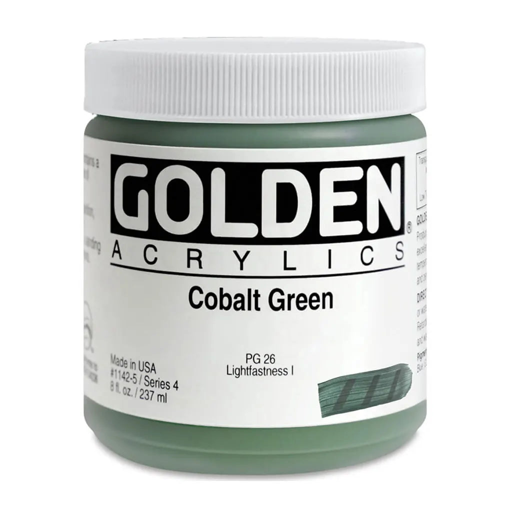 Golden Heavy Body Acrylic 8oz Cobalt Green S4