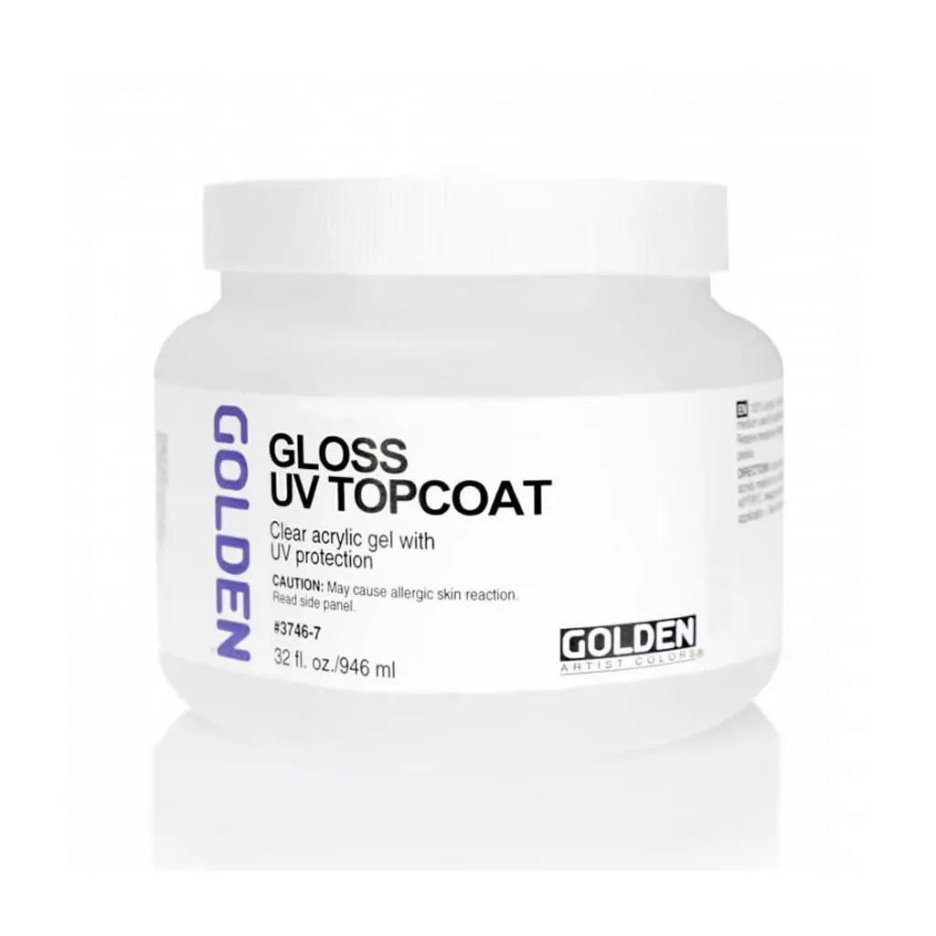Golden Acrylic Medium Gel Topcoat UVLS 32oz