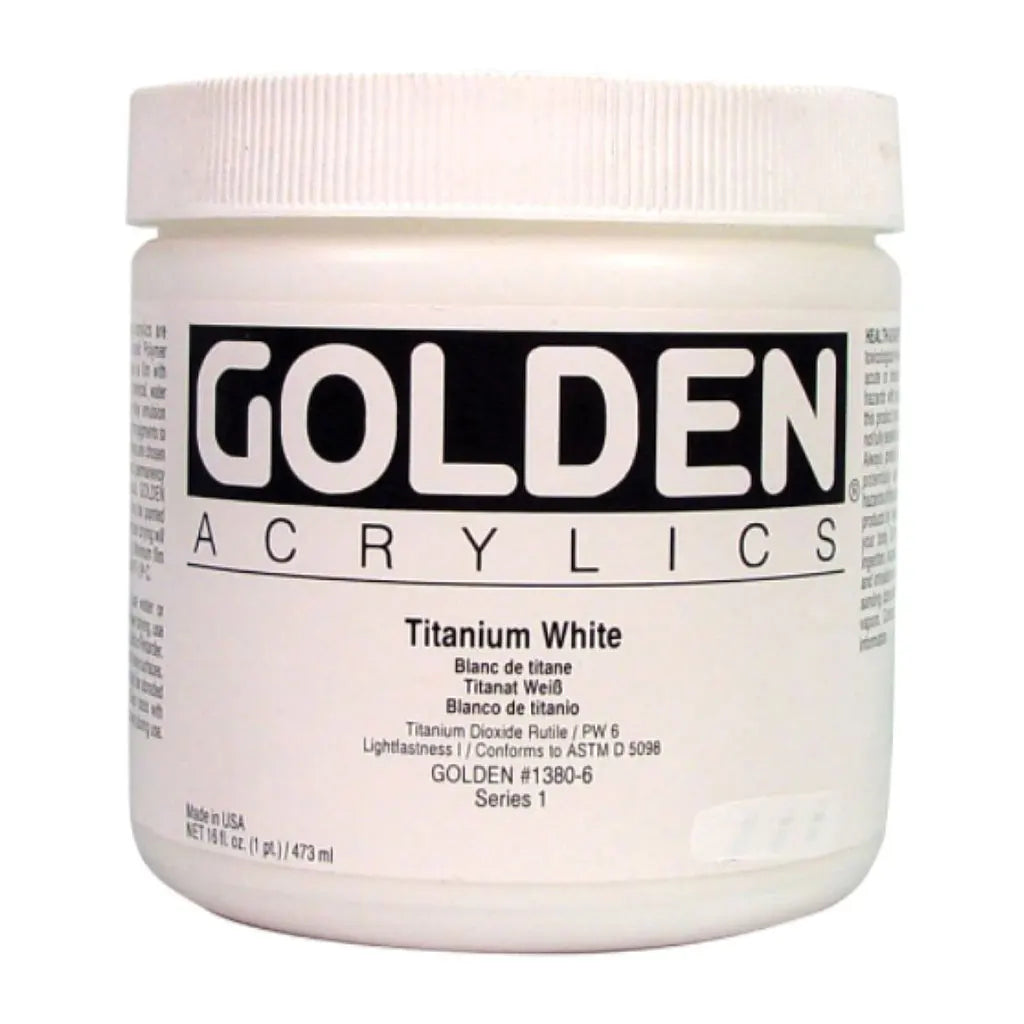 Golden Heavy Body Acrylic 16oz Titanium White S1