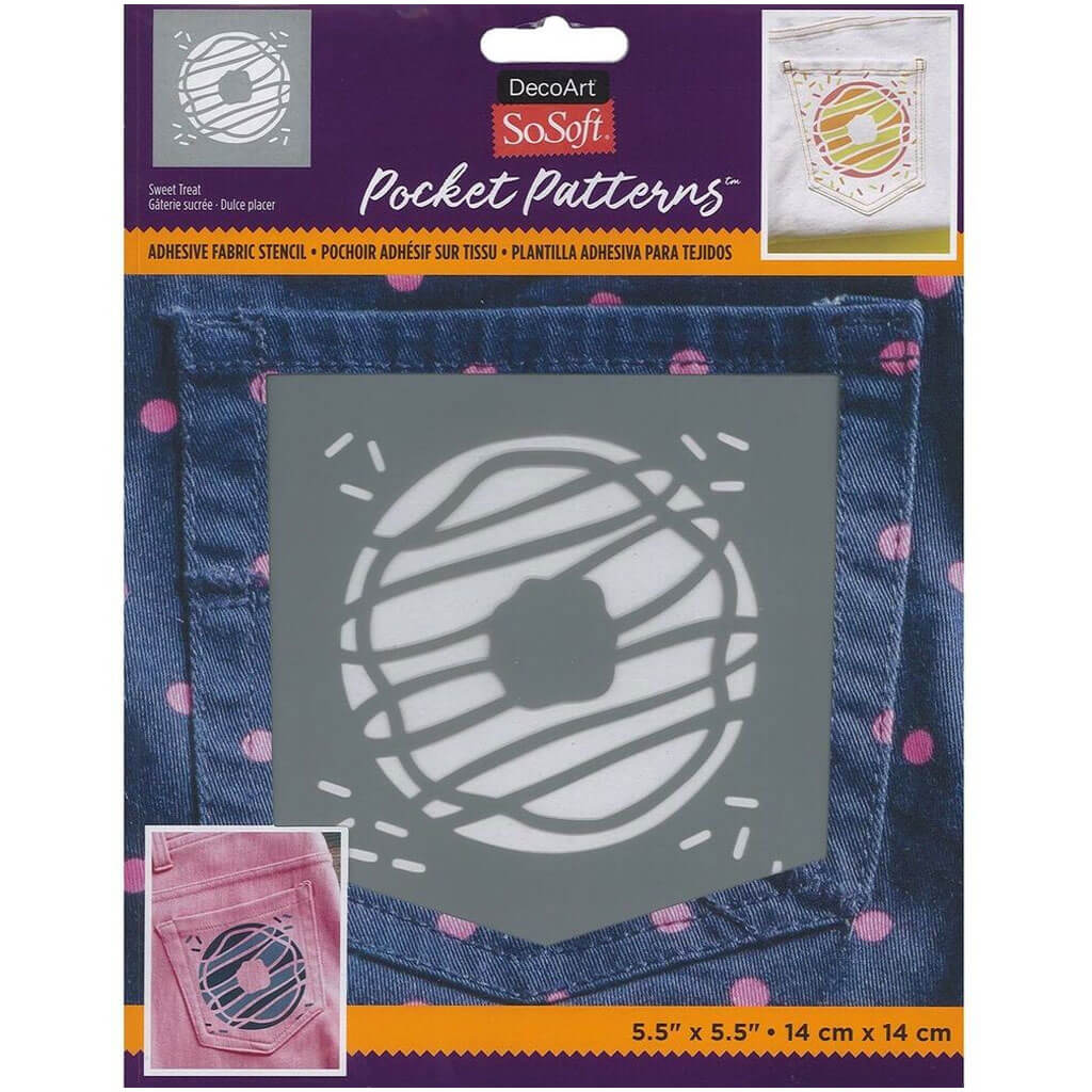 Fabric Stencil 5.5in x 5.5in, Sweet Treat