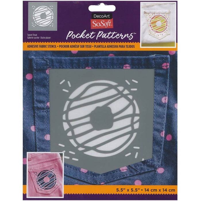 Fabric Stencil 5.5in x 5.5in, Sweet Treat