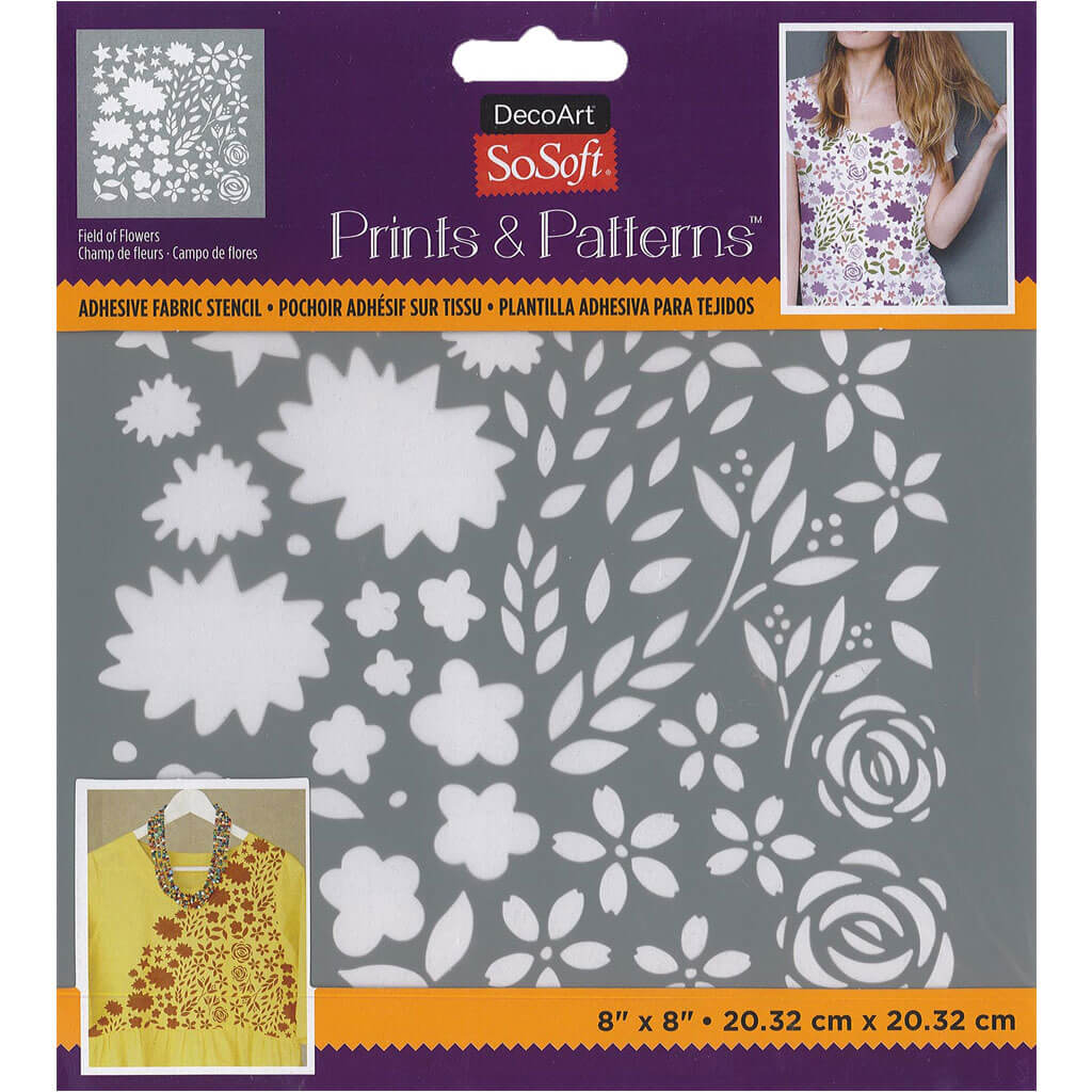 Fabric Stencils Graphic T 8in x 8in, Salty