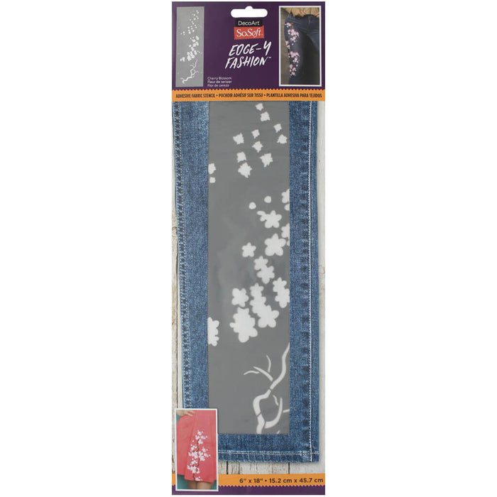 Fabric Stencils Edgy Fashion 6in x18in, Cherry Blossom