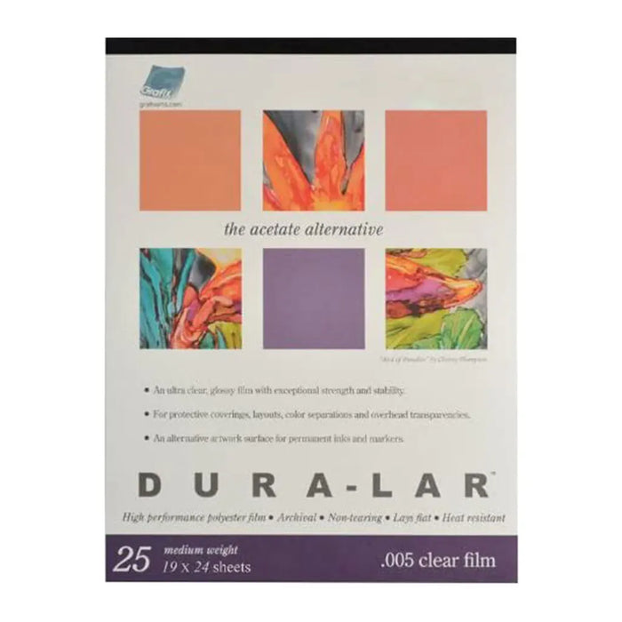 Grafix Dura-Lar Pad .005mm Clear 19in x 24in