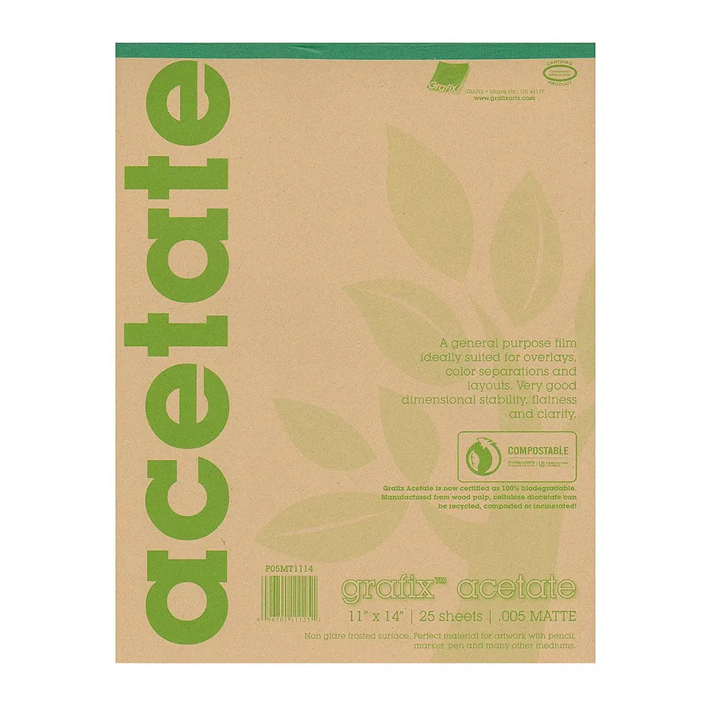 Grafix Pad (25 Sheets) .003 Matte Acetate 19in x 24in