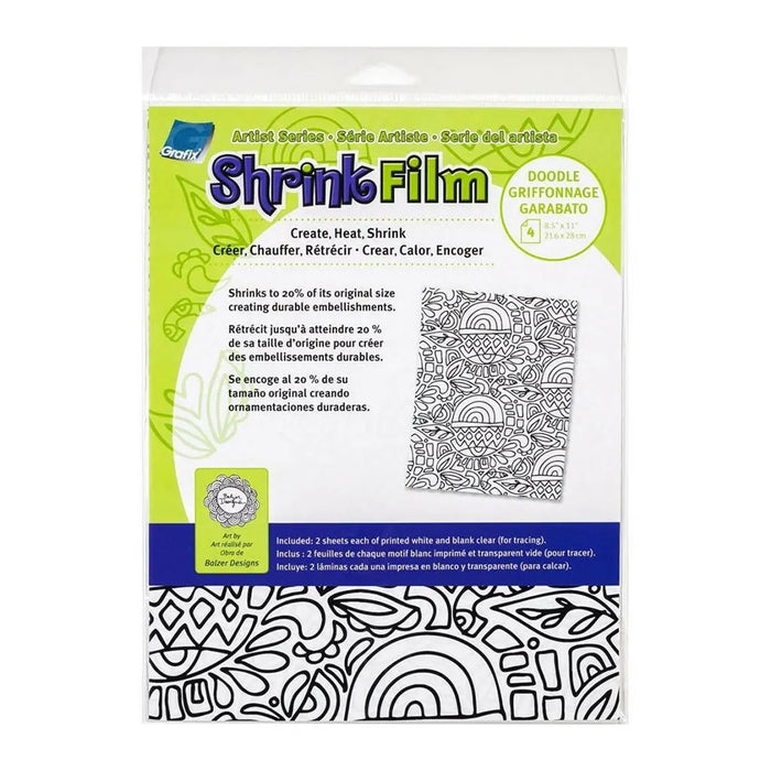 Grafix Pk/4 White Celestial/Clear Shrink 8.5in x 11in