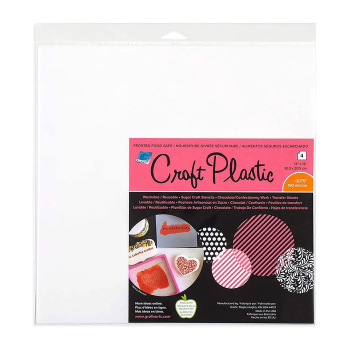 Grafix Pk/4 005 Foodsafe Craft Plastic 12in x 12in