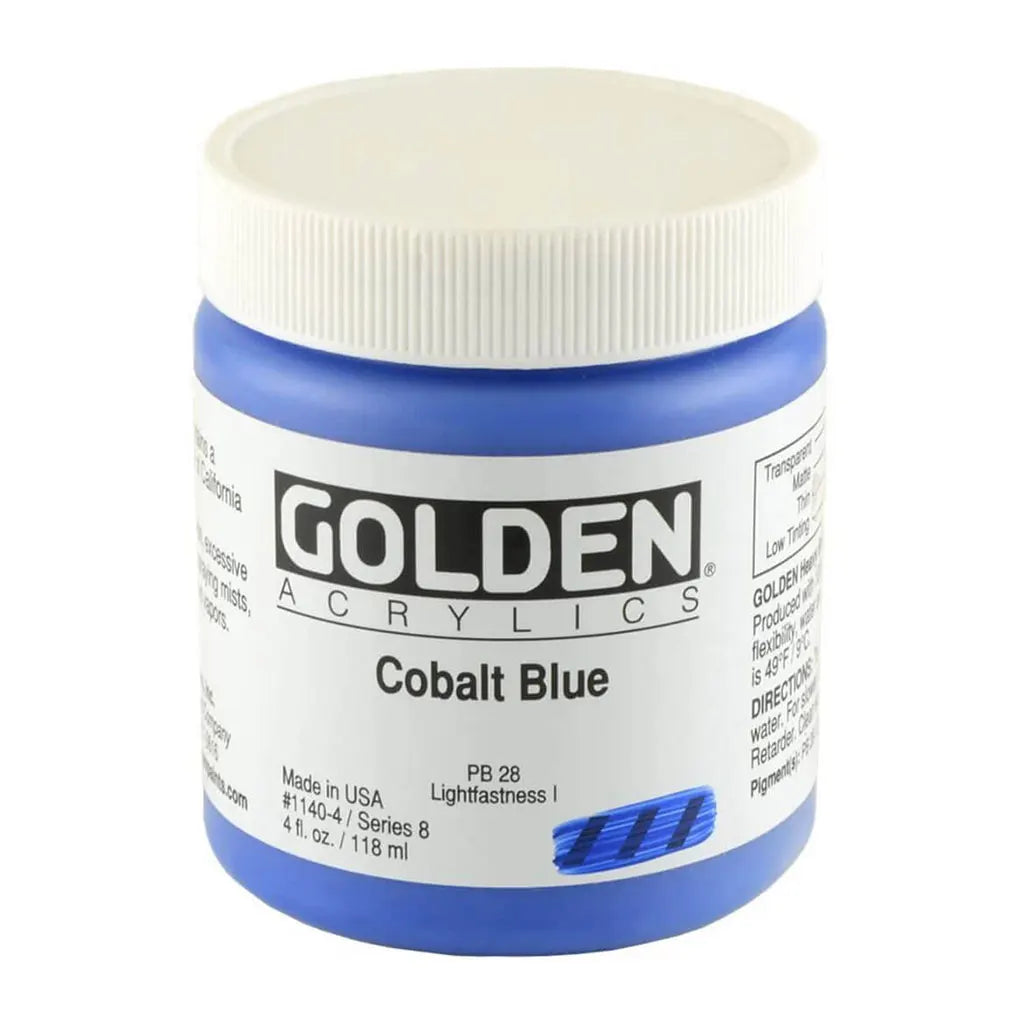 Golden Heavy Body Acrylic 4oz Cobalt Blue S8