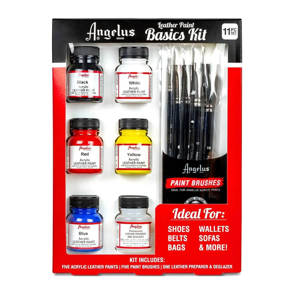 Angelus Leather Paint Set 1oz Basics Kit