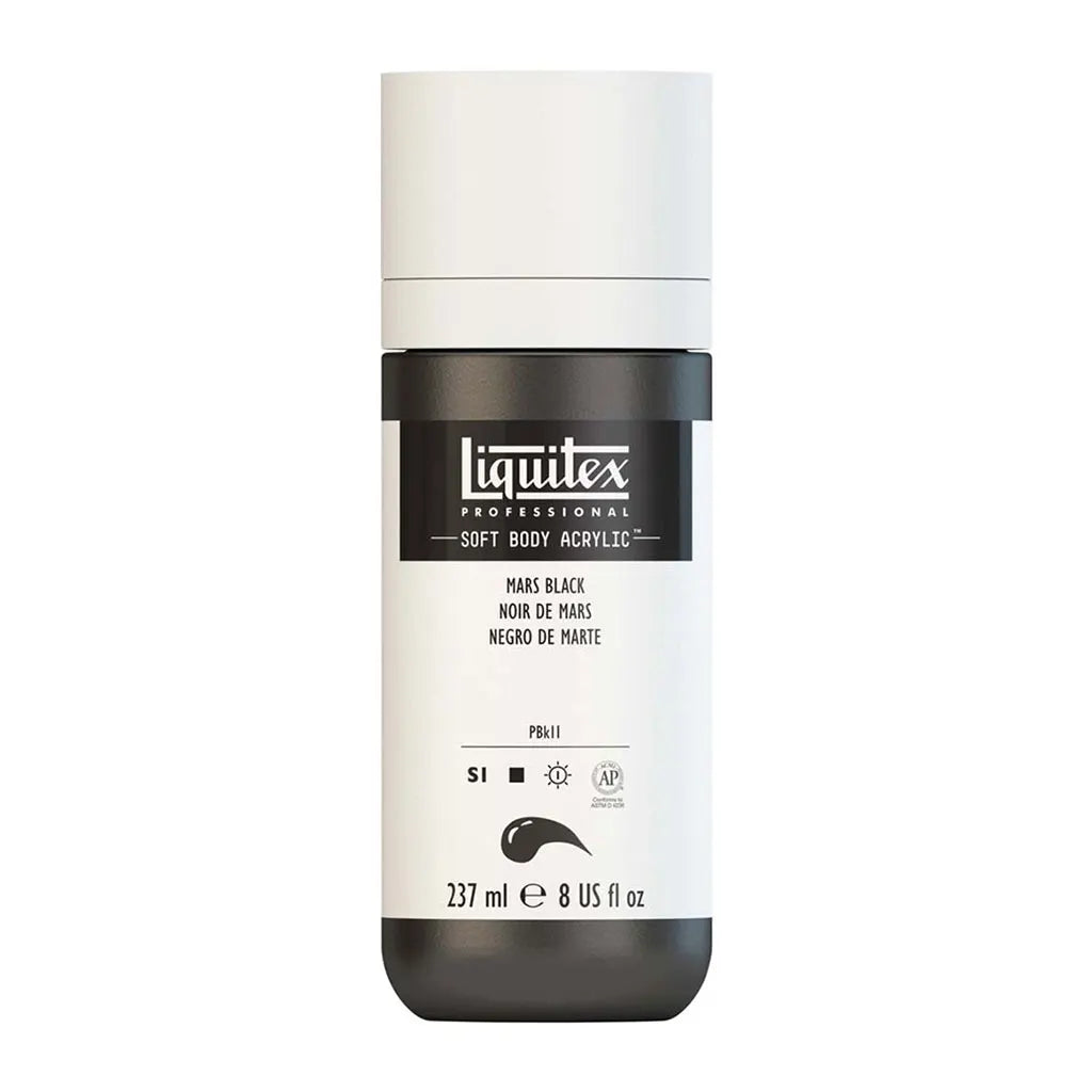 Liquitex Professional Soft Body Acrylic 237ml (8oz) Bottle Mars Black S1
