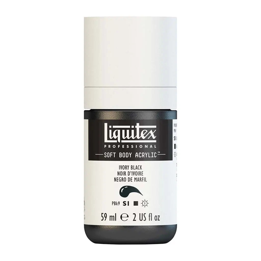 Liquitex Professional Soft Body Acrylic 59ml (2oz) Bottle Ivory Black S1