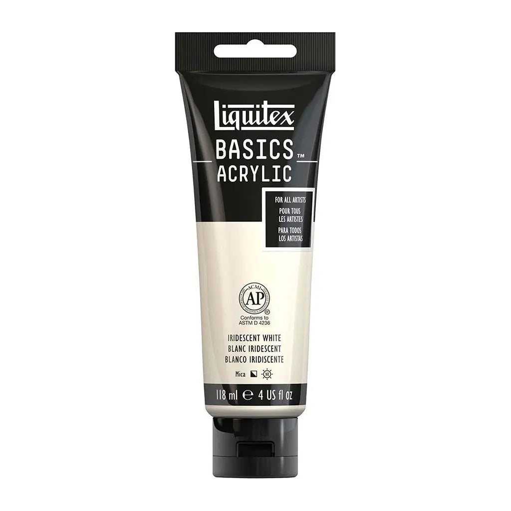 Liquitex Basics Acrylic Color 118ml (4oz) Iridescent White S1