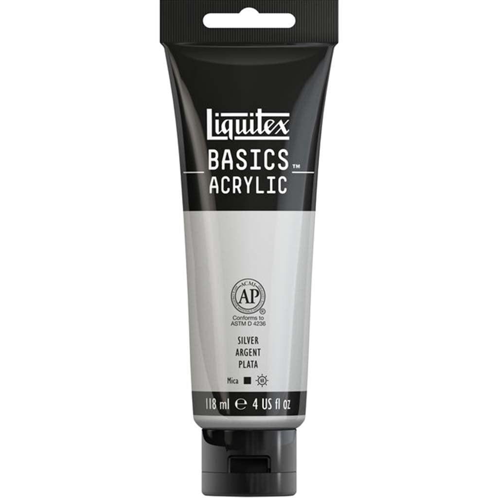 Liquitex Basics Acrylic Color 250ml (8.45oz) Silver S1