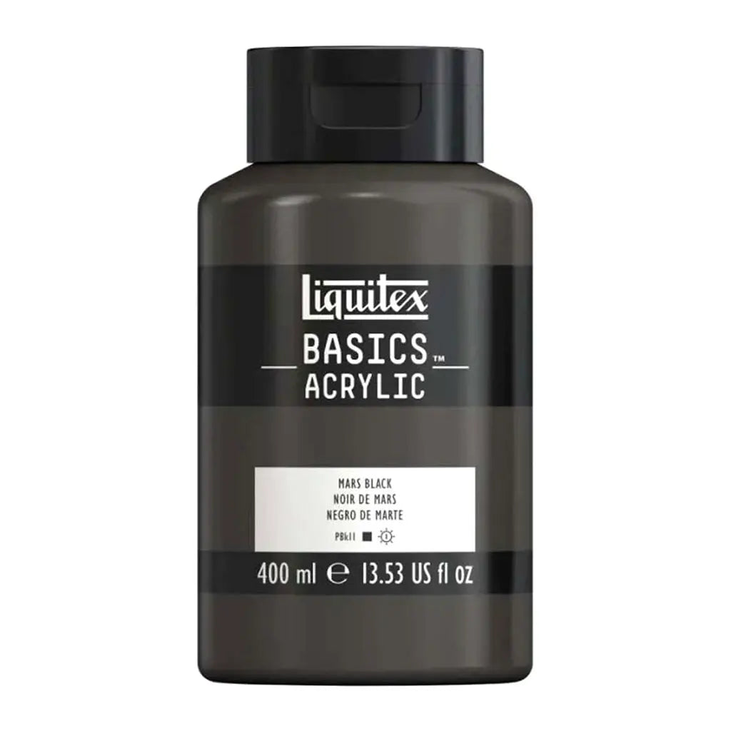 Liquitex Basics Acrylic Color 400ml (13.53oz) Squeeze Bottle Mars Black S1