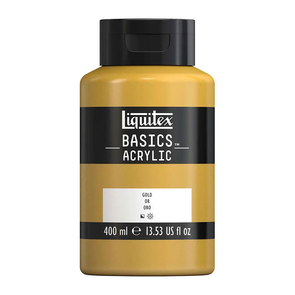 Liquitex Basics Acrylic Color 400ml (13.53oz) Squeeze Bottle Gold S1