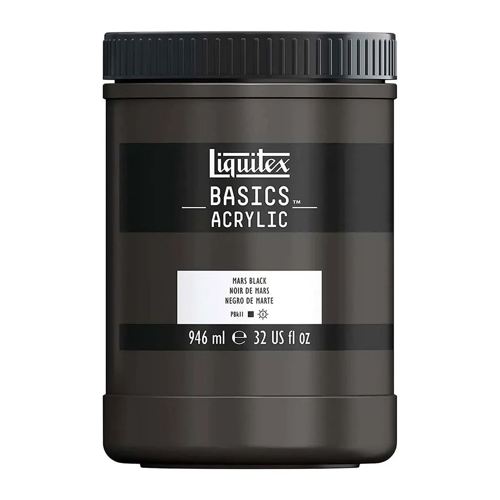 Liquitex Basics Acrylic Color 946ml (32oz) Jar Mars Black S1