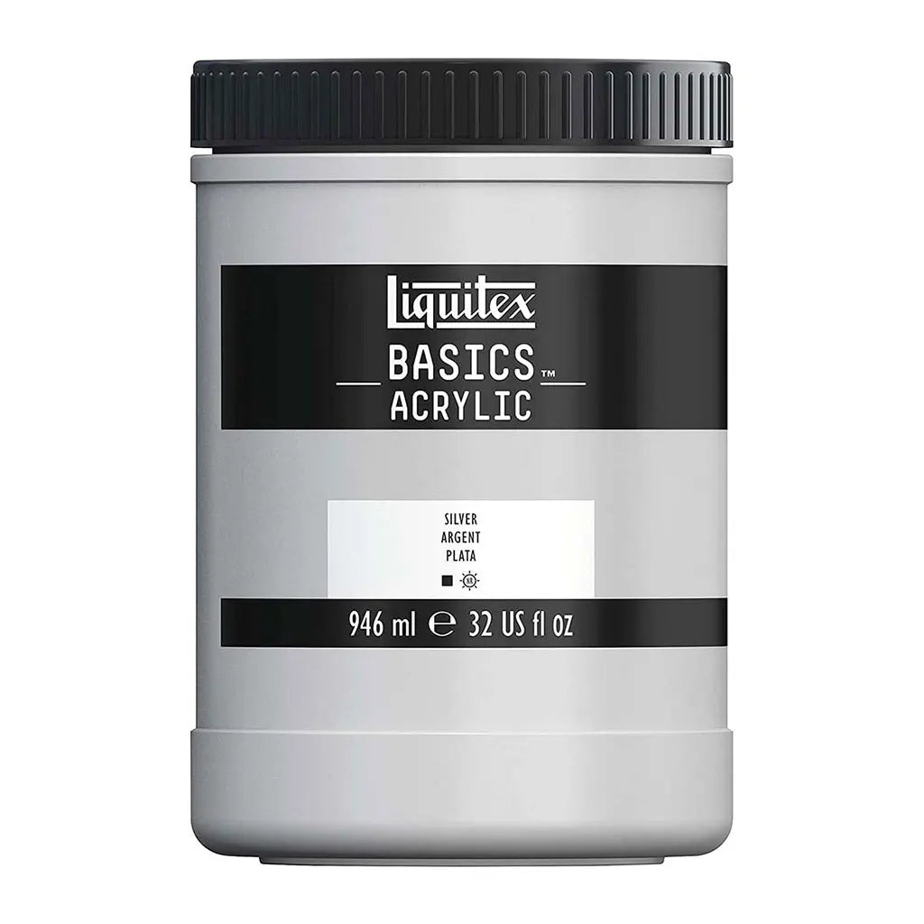 Liquitex Basics Acrylic Color 946ml (32oz) Jar Silver S1