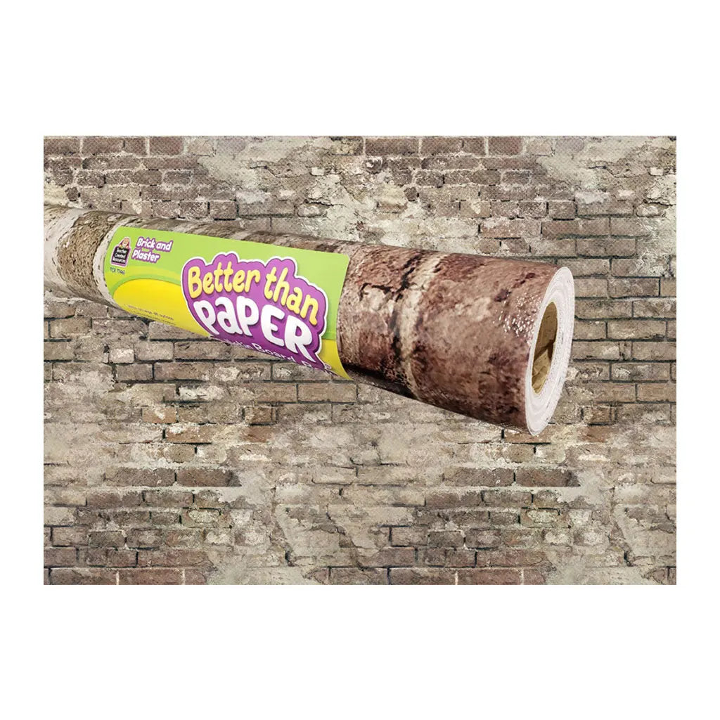 Better Than Paper Bulletin Board Roll 4ft x 12ft Brick and Plaster