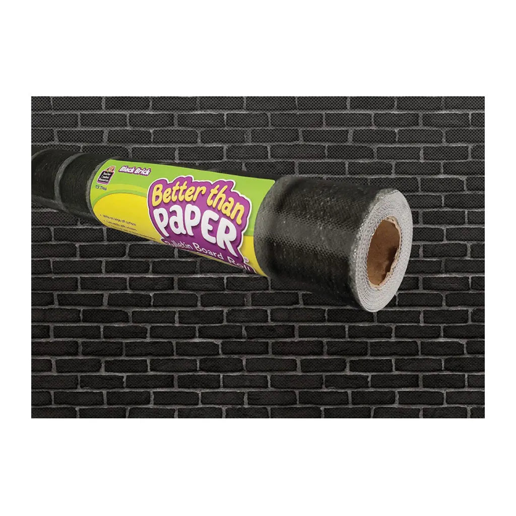 Better Than Paper Bulletin Board Roll 4ft x 12ft Black Brick