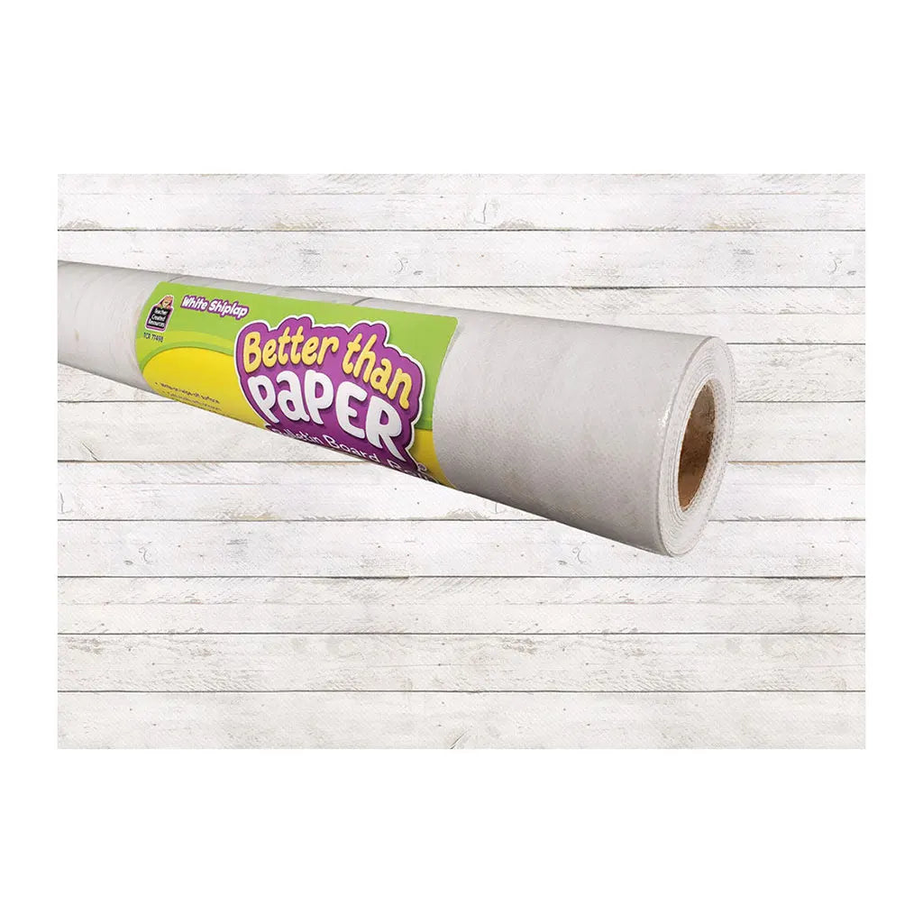 Better Than Paper Bulletin Board Roll 4ft x 12ft White Shiplap
