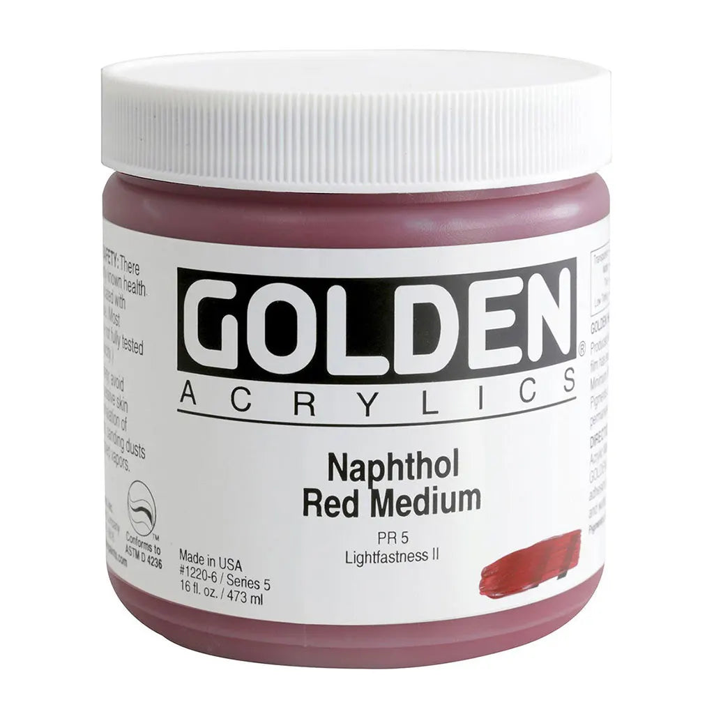 Golden Heavy Body Acrylic 16oz Naphthol Red Medium S5