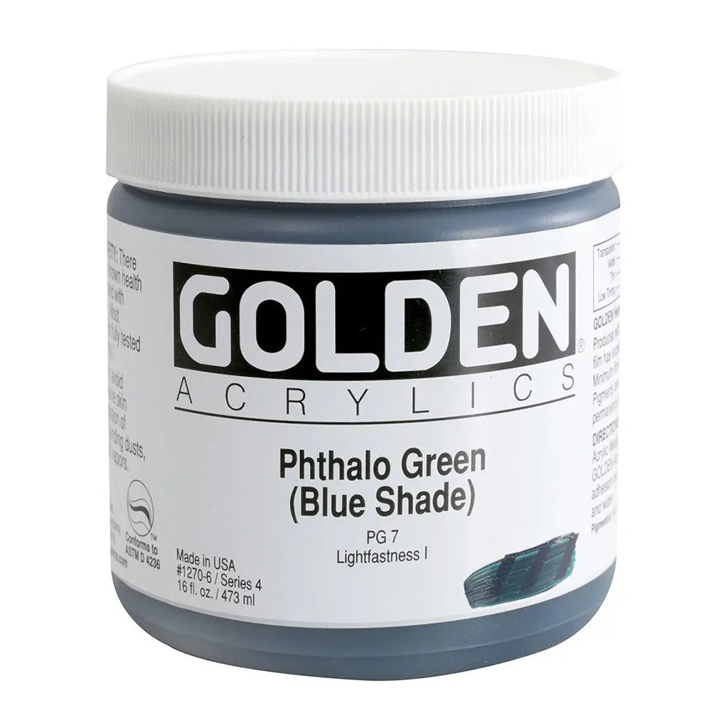 Golden Heavy Body Acrylic 16oz Phthalo Green (Blue Shade) S4