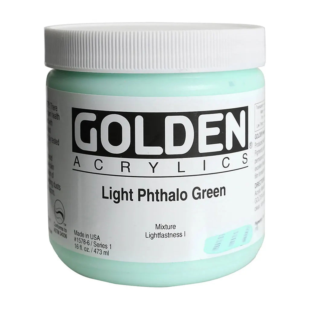 Golden Heavy Body Acrylic 16oz Light Phthalo Green S1