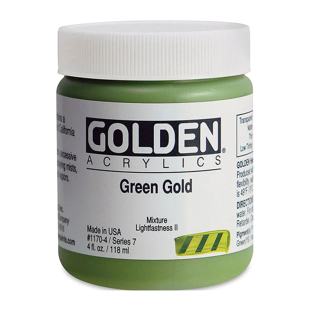 Golden Heavy Body Acrylic 4oz Green Gold S7