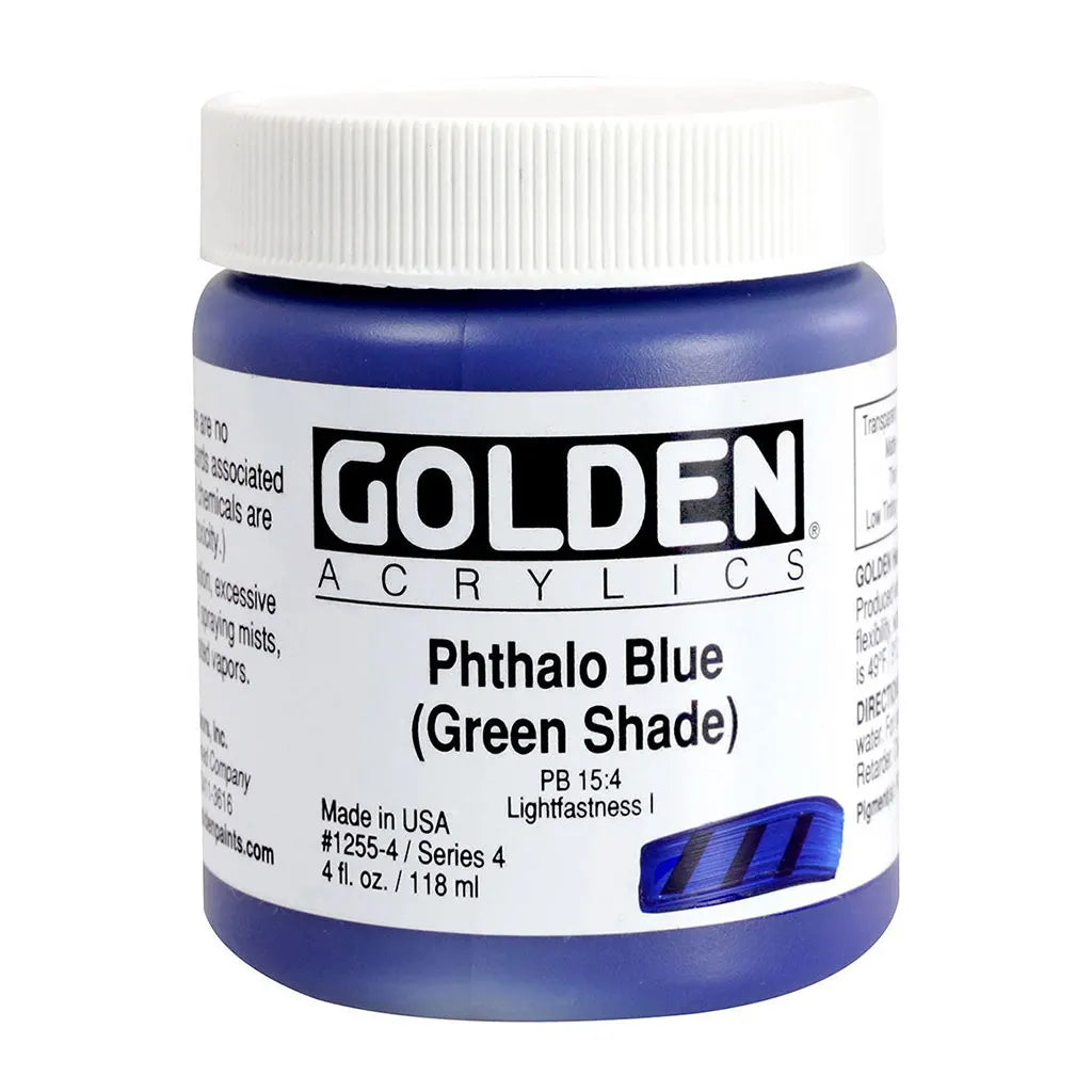 Golden Heavy Body Acrylic 4oz Phthalo Blue (Green Shade) S4