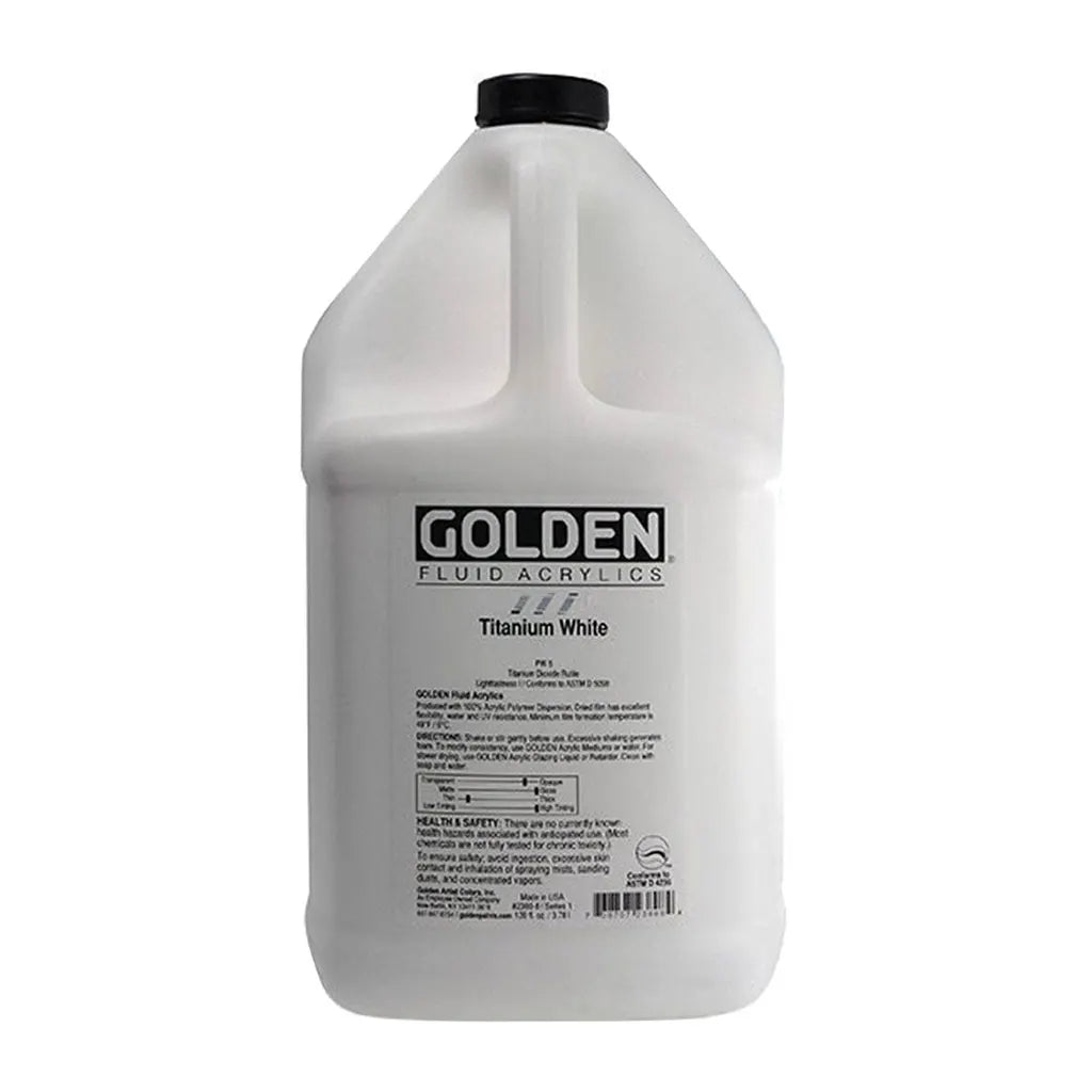 Golden Fluid Acrylic 32oz Titanium White S1