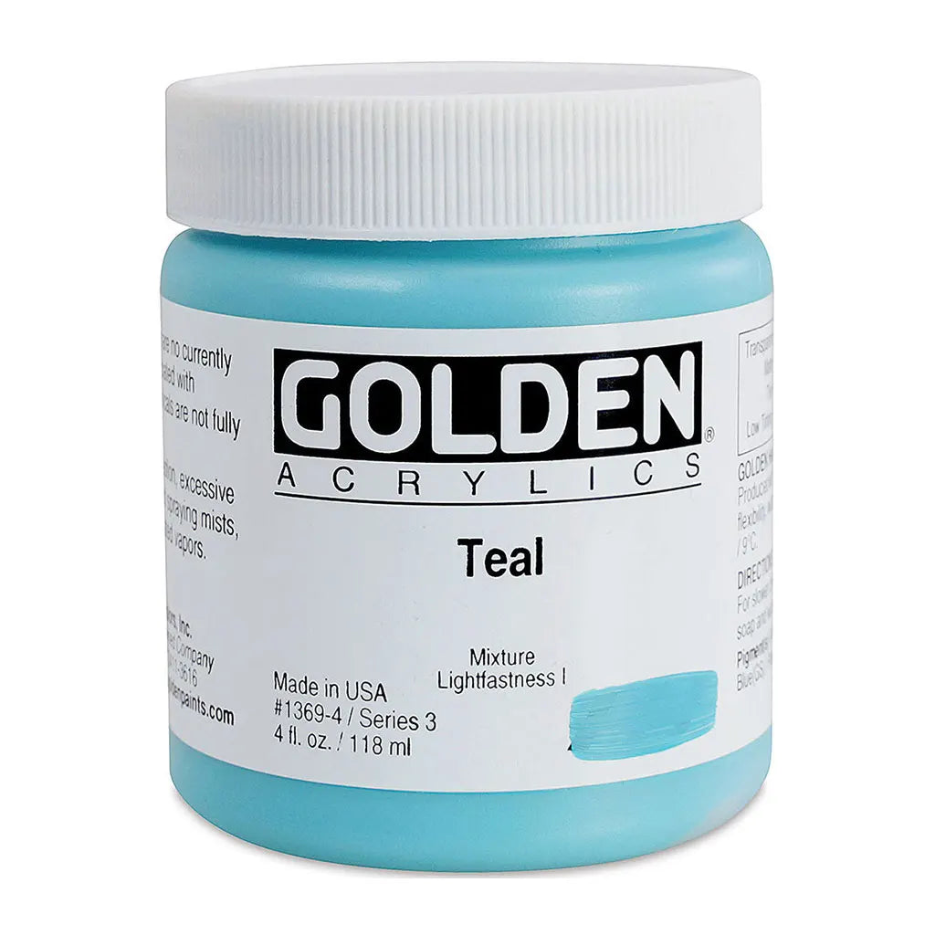 Golden Heavy Body Acrylic 4oz Teal S3