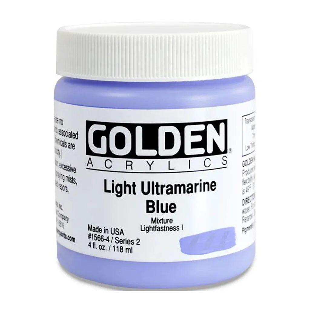 Golden Heavy Body Acrylic 4oz Light Ultramarine Blue S2