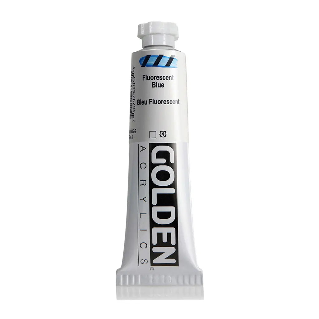 Golden Heavy Body Acrylic 2oz Fluorescent Blue S5