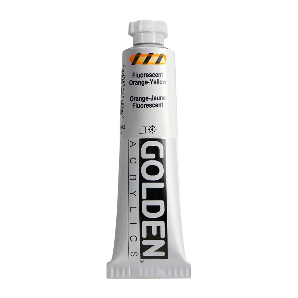 Golden Heavy Body Acrylic 2oz Fluorescent Orange-Yellow S5