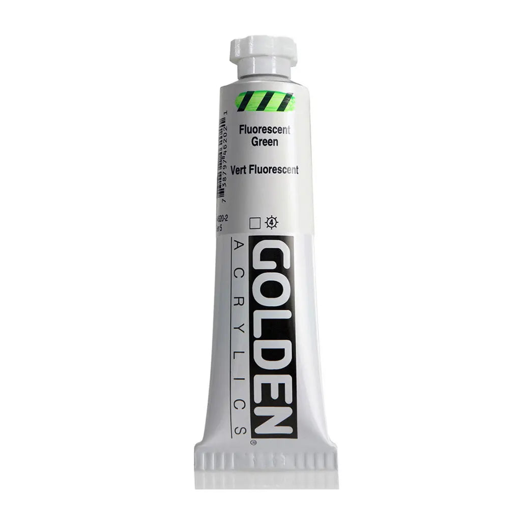 Golden Heavy Body Acrylic 2oz Fluorescent Green S5