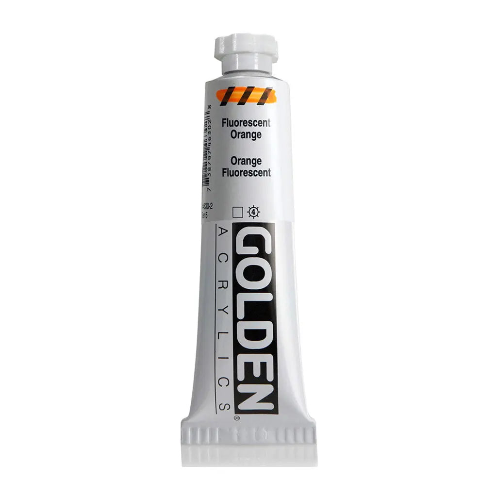 Golden Heavy Body Acrylic 2oz Fluorescent Orange S5