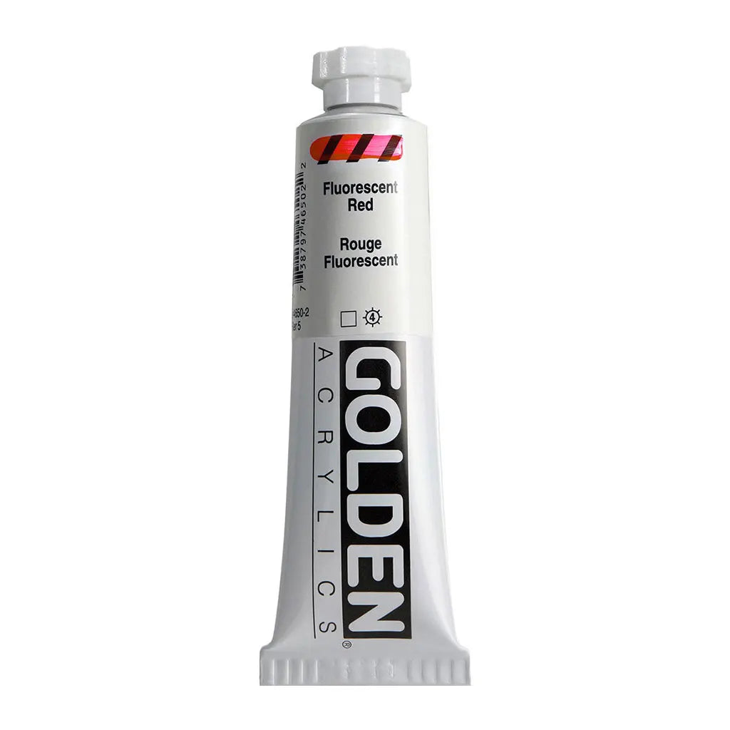 Golden Heavy Body Acrylic 2oz Fluorescent Red S5