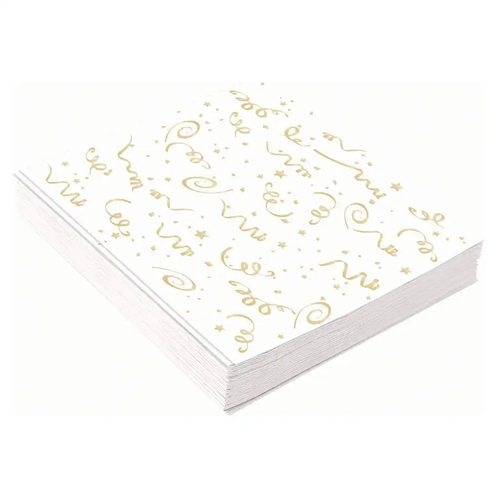 Gold Foil Confetti Napkins Large