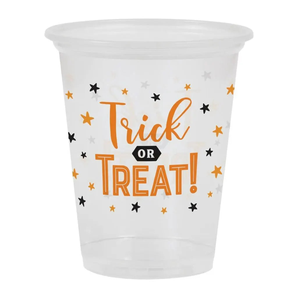 Trick or Treat Clear Cups 16oz 8ct