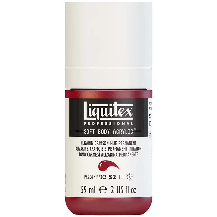 Liquitex Professional Soft Body Acrylic 59ml (2oz) Bottle Alizarin Crimson Hue Permanent S2