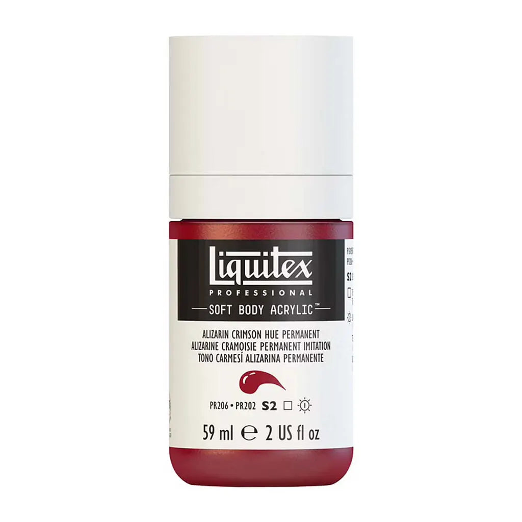 Liquitex Professional Soft Body Acrylic 59ml (2oz) Bottle Alizarin Crimson Hue Permanent S2