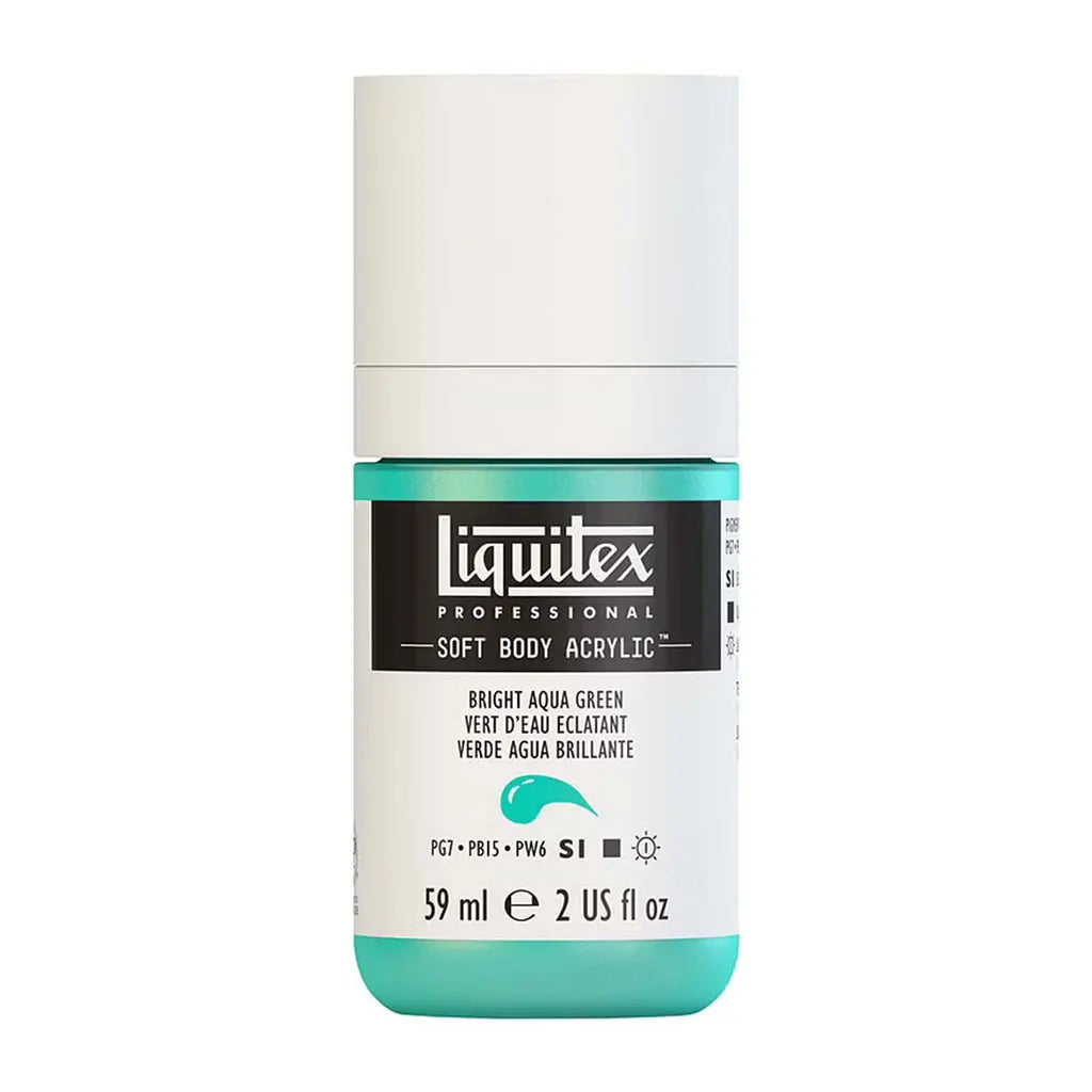Liquitex Professional Soft Body Acrylic 59ml (2oz) Bottle Bright Aqua Green S1