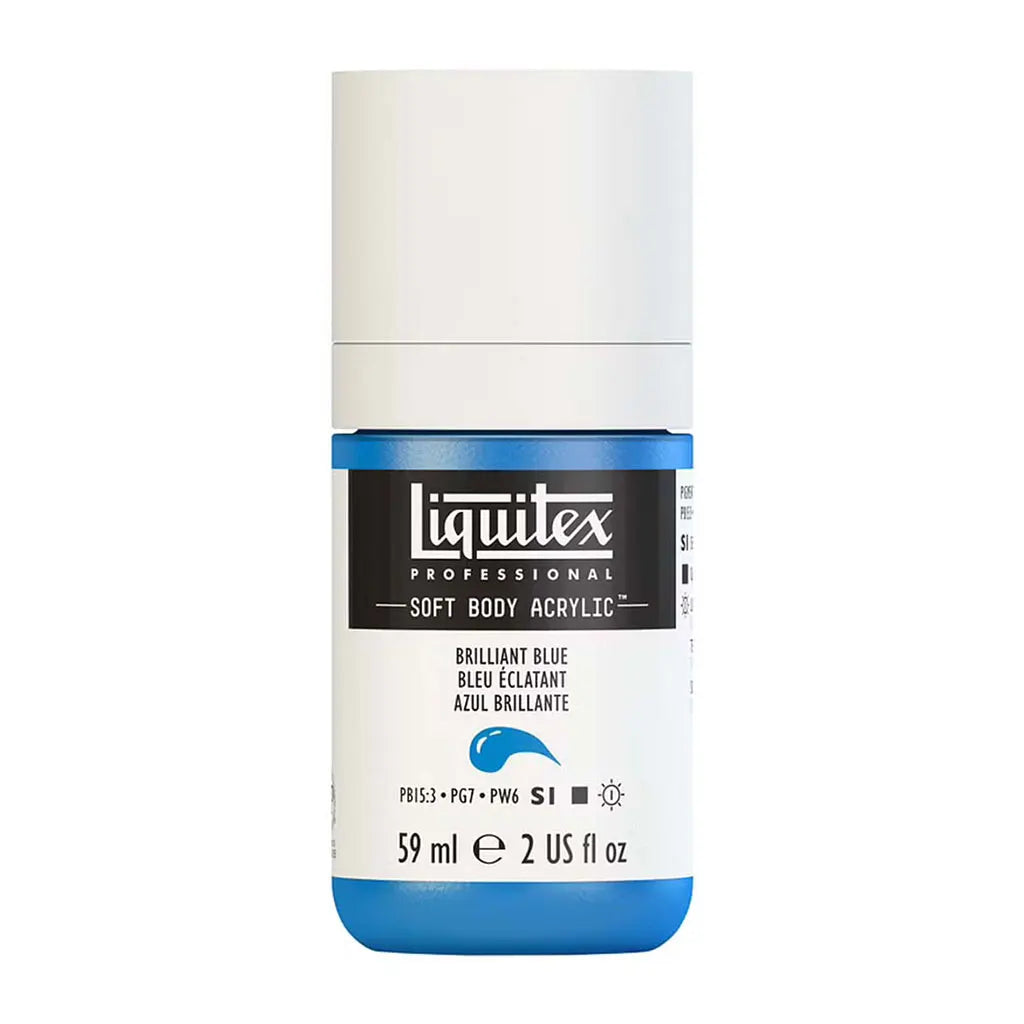 Liquitex Professional Soft Body Acrylic 59ml (2oz) Bottle Brilliant Blue S1